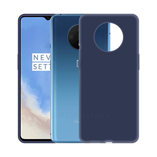 Image of Case Creation Luxurious og Series for oneplus 7t case Cover,Anti-Dirty Slim case Frosted Matte Cute Candy TPU Raised Bezel (Splash of Color) Back Cover for oneplus7t -Navy Electric Blue