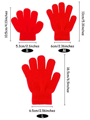 Image of EBOOT 3 Pairs Winter Kids Gloves Warm | Toddler Gloves for Boys Girls Outdoor, Full Finger Fluffy Soft Mittens for 1-11 Years Children, Multiple Colors
