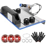 45 Degree Tile Chamfering Tool for 100-Type Grinders, Angle Grinder Stand for 45° Tile Cutting Cutter Tools Kit with 3 Saw Blades, 3 Adapter Washers, Gloves, 39 Inch Cooling Hose