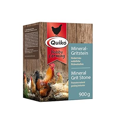 Quiko Hobby Farming Mineral Grit Stone 900 g - Pecking Stone For Chickens, Quails & Poultry - With Valuable Trace Elements - Promotes Pecking Behaviour - Provides Varied Activity