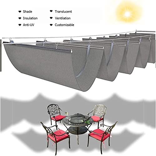 Voile d'ombrage rétractable pour auvent extérieur et terrasse tissu durable résistant - 5