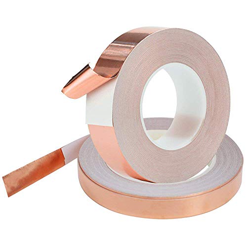 Preisvergleich Produktbild Limeow Kupferband Kupferfolie Selbstklebend Schneckenschutz Kapton Tape Kupfer Klebeband Schneckenband Abschirmband Klebeband Copper Kupfer Folie Kupferblech Kupferplatte Kupferrolle 2 Bände