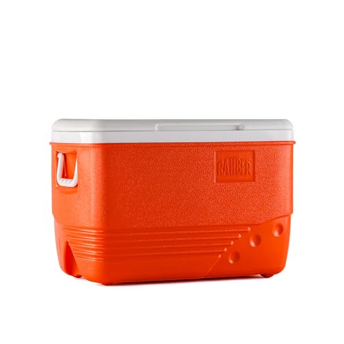 Ice Cooler 31.7 Qt Insulated Hard Cooler Orange