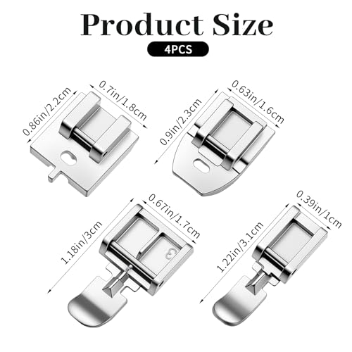 Kit de 4 pies prensatelas para cremalleras miniatura 2