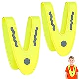 Leichte Warnwesten Kinder, 2Pcs V-Form Signalkragen, Reflektorweste Kinder, Kinderwarnweste, Pannenweste, Sicherheitsweste für Kinder, Warnschutzweste Kinder, Zur Sicherheit der Kinder - Waschbar