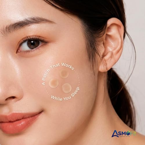 Image of ASMOFIT Acne Pimple Patch for Face | 72 Hydrocolloid Pimple Patches | 2 Percent Salicylic Acid | Invisible Waterproof Acne Patches for Whiteheads | Day and Night Use