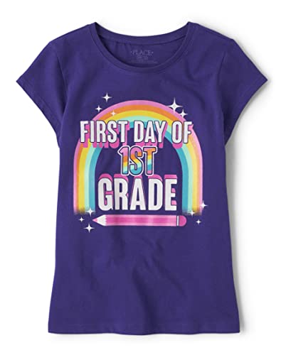 Image of The Children's Place Girls' School Days Short Sleeve Graphic T-Shirts