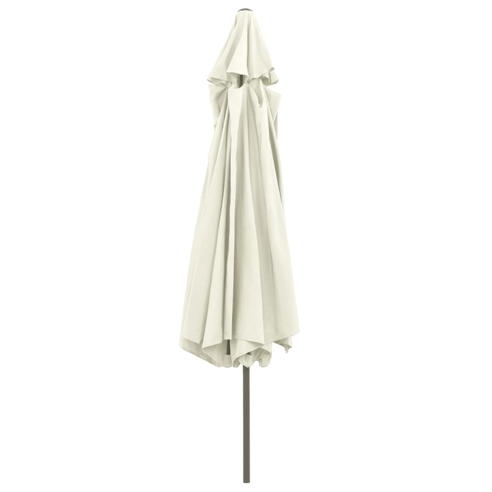 Homgoday Sombrilla de jardín con Palo de Metal Blanco 400 cm Sombrilla Terraza Exterior, Sombrilla Jardín Grande Orientable Jardín Parasol Balcón