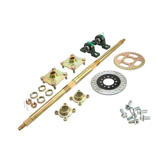 Kit essieu arrière 740mm - 428 37T avec axe STD 20mm pour assemblage de Go Kart