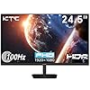 KTC Monitor de computadora FHD 100Hz IPS de 24.5 pulgadas, monitor de juegos de PC 1080P, sincronización adaptativa, luz azul baja, HDR, montaje VESA con HDMI VGA para oficina en casa, H25B7