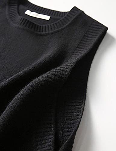 Image of HangNiFang Women's Round Neck Sleeveless Pullover Ribbed Knit Sweater Vest