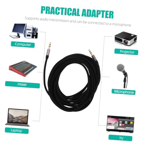 Cable de audio auxiliar Uonlytech de nylon trenzado resistente con conectores macho de precisión 3