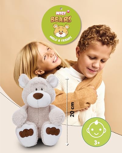 NICI Kuscheltier Bär Bendix 20cm Green I Schlenkernder Teddybär mit großen, knuffigen Tatzen I Plüschtier für Schmusetierliebhaber I Stofftier – 49436