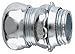 Crouse-Hinds 654 Zinc Plated Steel Non-Insulated EMT Compression Straight Connector 1-1/2 Inch