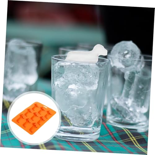 Molde de silicona para cubos de hielo en forma de perro 2 piezas miniatura 5