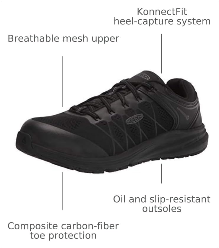 Image of KEEN Utility Men's Vista Energy Low Height Sneakers Composite Toe Industrial Work Shoes