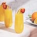 Prestee 24-Pack Stemless Plastic Champagne Flutes - 9 oz Clear Disposable Glasses for Wine, Cocktails, Mimosas - Champagne Flutes Plastic for Parties and Celebrations