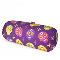 Coussin De Relaxation Cervical Et Lombaire CoverbagBCN - Rempli De Microperles - Tissu Lycra Doux 36x24 Cm - Lavable (Motif Tulipes)
