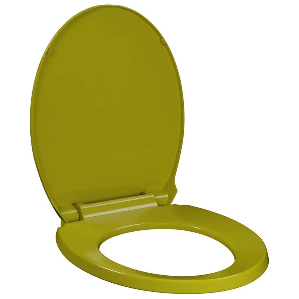 Sedile WC in polipropilene verde ovale | Funzione soft-close, chiusura silenziosa, raccordi anticorrosione, montaggio rapido