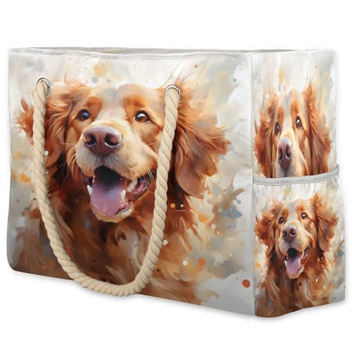 Large Beach Bag Waterproof Sandproof Beach Tote Bags with Zipper Swim Pool Bag