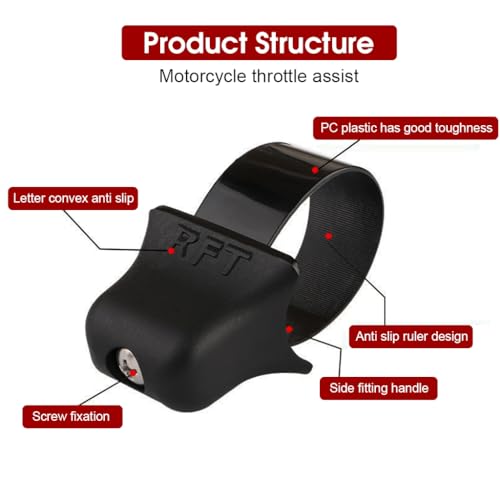 Image of STHIRA 2PCS Durable Throttle Lock Cruise Control for Bike- Motorcycle Accelerator Booster, Bike Handle Grip, Universal Fit for 7 /8 inch Handlebar, Ideal for Long Rides on Street, Sport, Off-Road Bikes