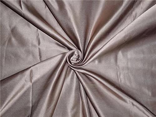 Soies Silk Dutchess Brown X Beige 152,4 cm tissu soie lourd au mètre
