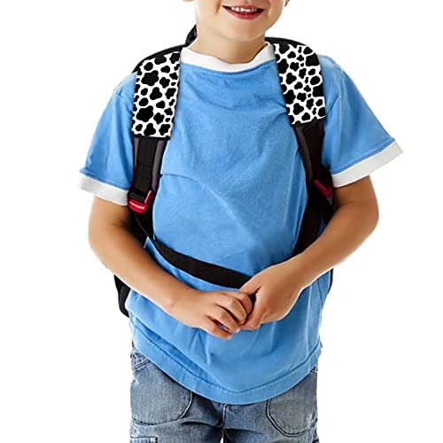 Jeiento 4 Pieces Kids Car Seat Belt Cover Safety Belt Cushion Car Seat Belt Pad Car Seat Shoulder Protector Pillow Belt Cover Pad For Baby Boys Girls Children,Black And White Cow Print #TOP4