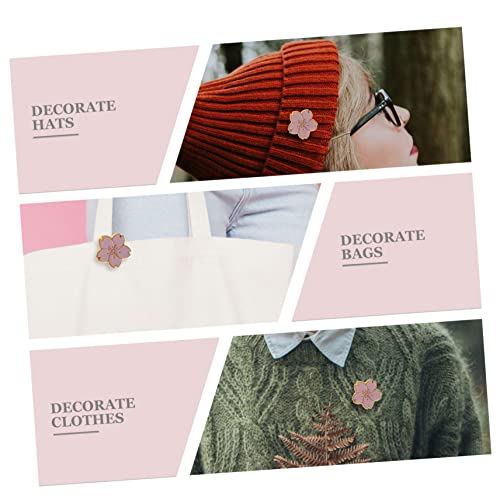 Kesyoo 2Pcs Japanese Style Brooch Japanese Cherry Blossom Japanese Jewelry Cherry Jewelry Cherry Blossom Decorations Fixing Brooch Collar For Women Cherry Blossom Breastpin Decorate #TOP3