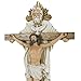 Grace4Joy Holy Trinity Wall Cross, 12.5 Inches Holy Trinity Crucifix Catholic Home Decor, Hand Painted Holy Spirit Jesus Cross for Wall Religious Housewarming Gifts