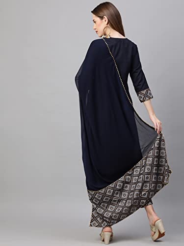 Image of GoSriKi Women's Ruby Cotton Straight Kurta with Pant & Dupatta (KALAKARI-GS)