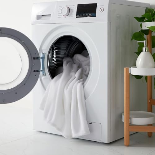 Image of KMUSET Fleece Blanket White Queen Size Lightweight Cozy Plush Microfiber Bed Blanket Factory Shop