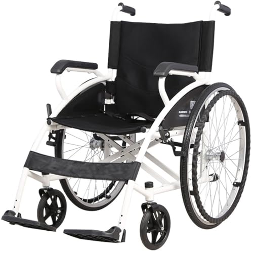 RHUIHAO Wheelchair for Adults and Children Lightweight Foldable, Self-Propelled and Attendant Propelled Wheelchair, Mobility Aid for People with Reduced Mobility