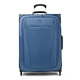 Travelpro Maxlite 5 Softside Expandable Upright 2 Wheel Checked Luggage, Lightweight Suitcase, Men and Women, Ensign Blue, Checked Medium 26-Inch