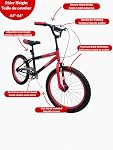 BMX Style Kids Bike for Ages 5-9 Years Old Boys Girls, 18 inch Kid's Bikes, Children Bicycle for Kids and Ages 5 to 9 18", Red Black
