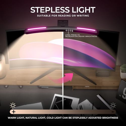 XUMIUZIY Computer Monitor Lamp, Curved Monitor Light Bar with Remote Control - Image 4