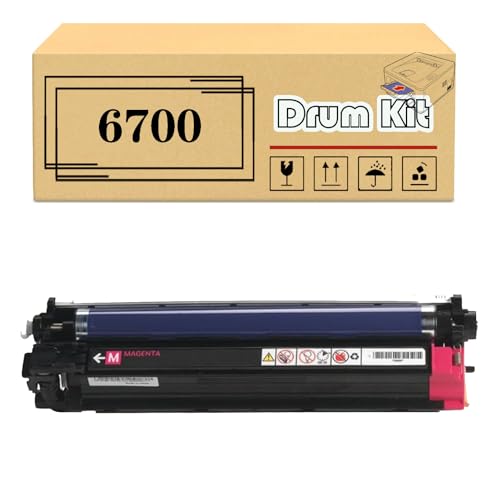 Replacement for Phaser 6700 108R00974 108R00971 108R00972 108R00973 Drum Kit Compatible for Xerox 6700DN 6700DT 6700DX 6700N Printers, High Yield 50,000 Pages Magenta*1