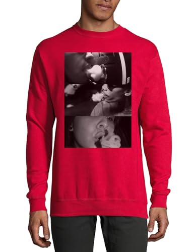 Pull en coton Inhale Smoking rouge doux et confortable contre le froid
