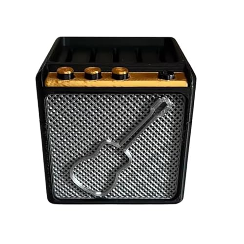 Boîte de rangement de médiators de guitare portable étui en bois avec 3 fentes pour musicien