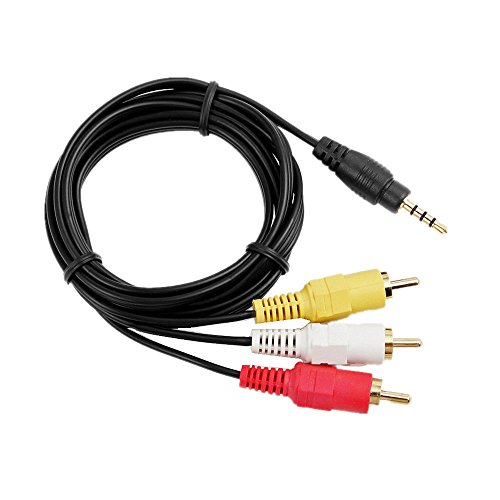 image for 3.5mm to 3 RCA AV TV Cable, MaxLLTo Audio Video Cord Lead for Sony DCR