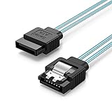 CableCreation SATA III Cable, [5-Pack] 18-inch SATA III 6.0 Gbps 7pin Female Straight to Straight Angle Female Data Cable with Locking Latch, 1.5 FT Blue