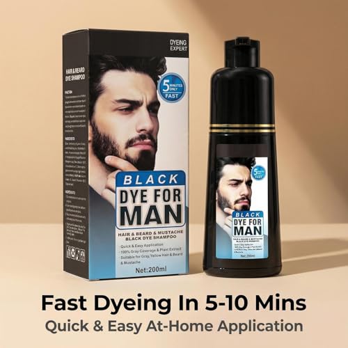 Tinte para Barba Instantáneo a Base de Plantas Negro Natural 200ml miniatura 5