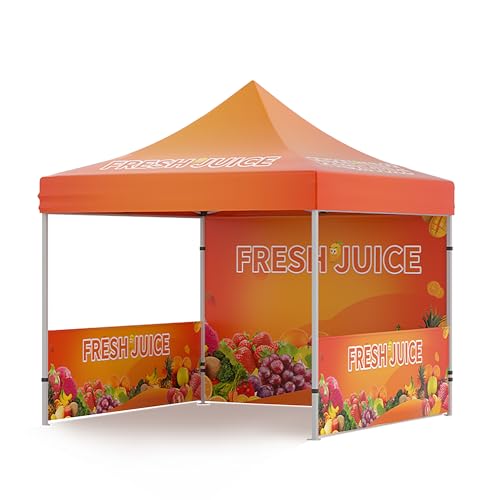Carpa Plegable 3×3 m, Tienda de Dosel Personalizada con Logotipo, Carpa Emergente Personalizada para Eventos al Aire Libre Ferias Comerciales, Carpa Publicitaria Personalizada con Paredes Opcionales