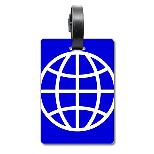 Étiquette bleue carrée pour valise identification rapide contre le vol
