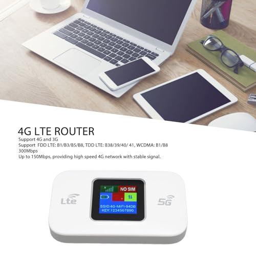Image of 4G Mobile Router 4G LTE Modem Professional 300Mbps High Speed Color Screen 4G Mobile Router for Mobile Phone Laptop Tablet