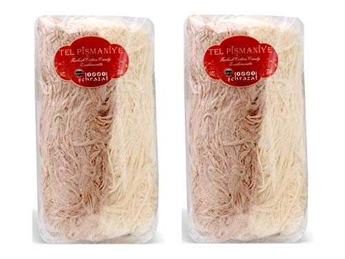 Turkish Cotton Candy, Traditional Floss Halva, Tel Pismaniye, 250g/8.8oz, Mixed Flavor, 2 pack - image 1