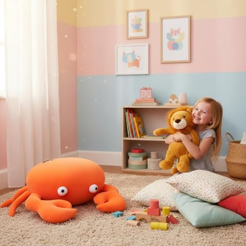 Cadeau anniversaire peluche crabe orange DuskHaven - 5