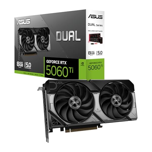 ASUS Dual GeForce RTX 5060 Ti 8GB GDDR7 (PCIe 5.0, 8GB GDDR7, DLSS 4, HDMI 2.1b, DisplayPort 2.1b, diseño de 2.5… — oferta en Amazon