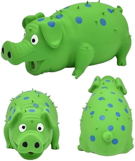 PETS EMPIRE Soft Latex Dog Toy Pig with Realistic Grunting Sound – Squeaky Chew Bite Toy for Puppies &amp; Dogs, Durable Funny...