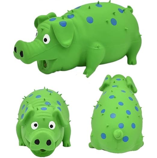 PETS EMPIRE Soft Latex Dog Toy Pig with Realistic Grunting Sound – Squeaky Chew Bite Toy for Puppies & Dogs, Durable Funny...