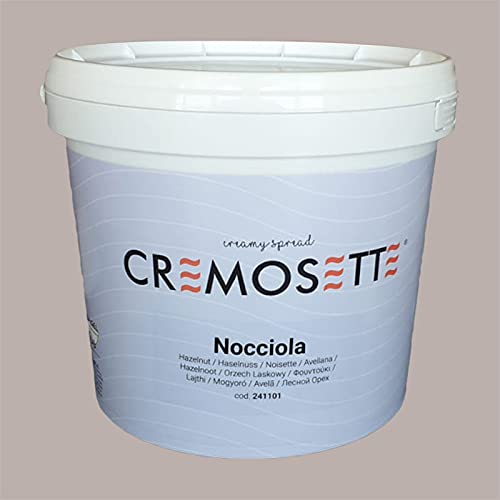 5,5 Kg TARTINADE CRÉAMOSETTE ARÔME NOISETTE LEAGEL FARCISCE (Remplissez votre pâte) GLASSA (Glacez vos gâteaux) AROMATIZZA (Aromatisez votre dessert) SANS GLUTEN SANS GLUTEN